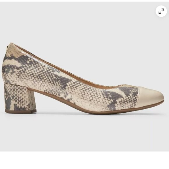 Cole Haan Shoes - Nwot Cole Haan The Go-To Block Heel Pump Cement Python Print 9B